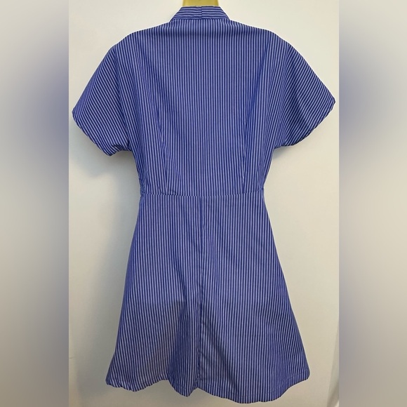 Molly Bracken Blue Pinstripe Mini Dress - Picture 2 of 11